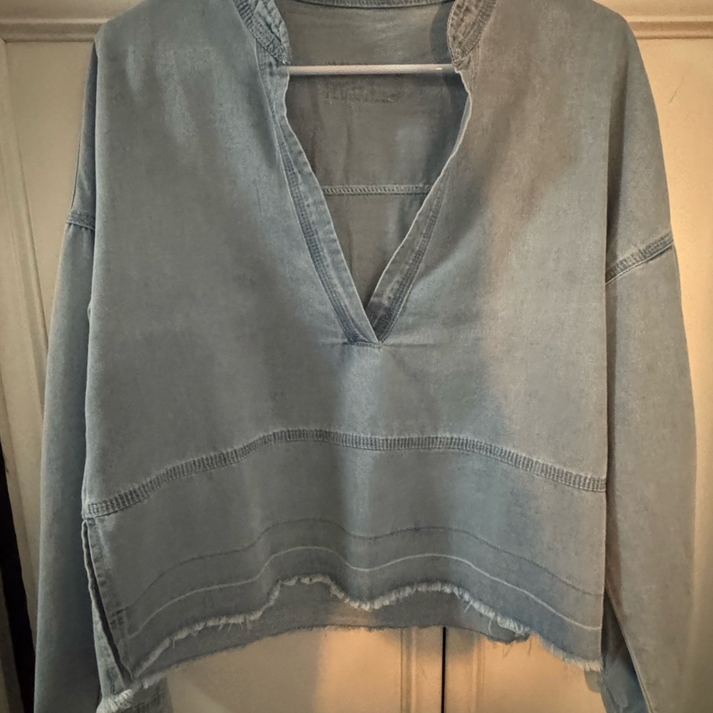 Light Blue Denim Top